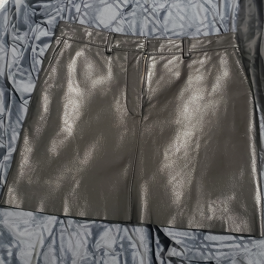 Wilson's leather maxima leather mini skirt